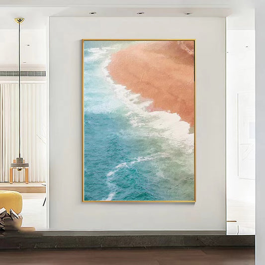 40cm x 60cm Stunning Seaview Painting Framed Canvas Wall Art