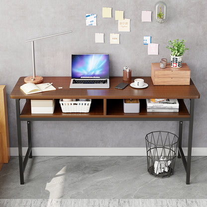 Space-Saver Narrow Console Table Wood and Metal Desk