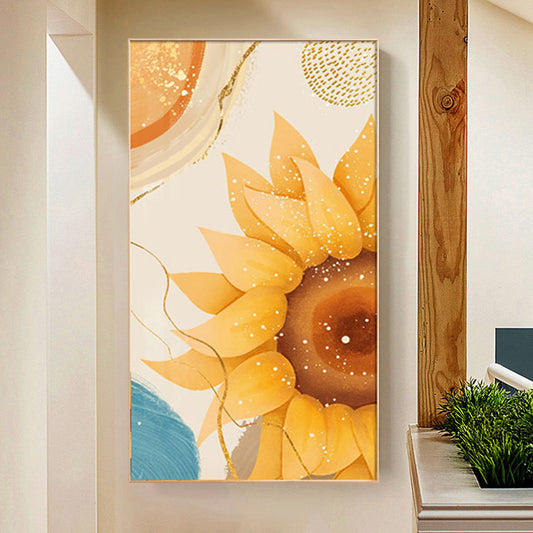 100cm Large Floral Painting Framed Canvas Wall Art for Home Decor