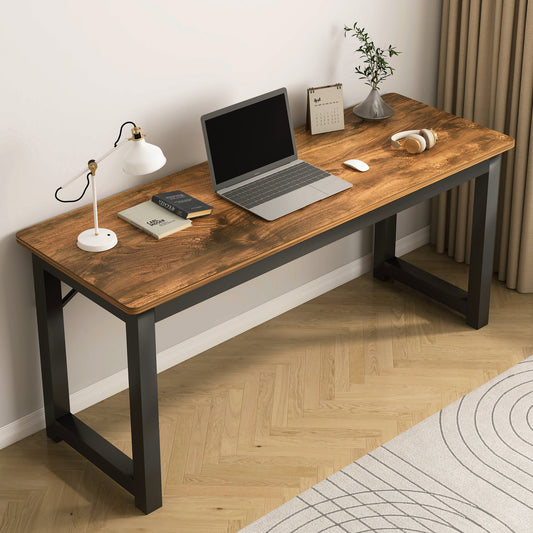 Rustic Wood Metal Console Table Narrow Desk