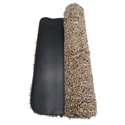 Super Absorbent Microfibre Doormat Traps Dirt and Water Brown