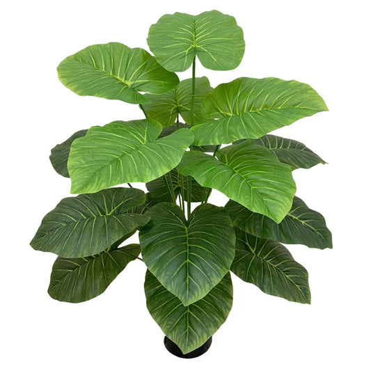 Real Touch Artificial Elephant's Ears Plants Alocasia Trees In Pots Lifelike Decor