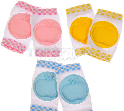 Baby Infant Toddler Crawling Knee Pads Soft and Comfortable Blue Pink Yellow