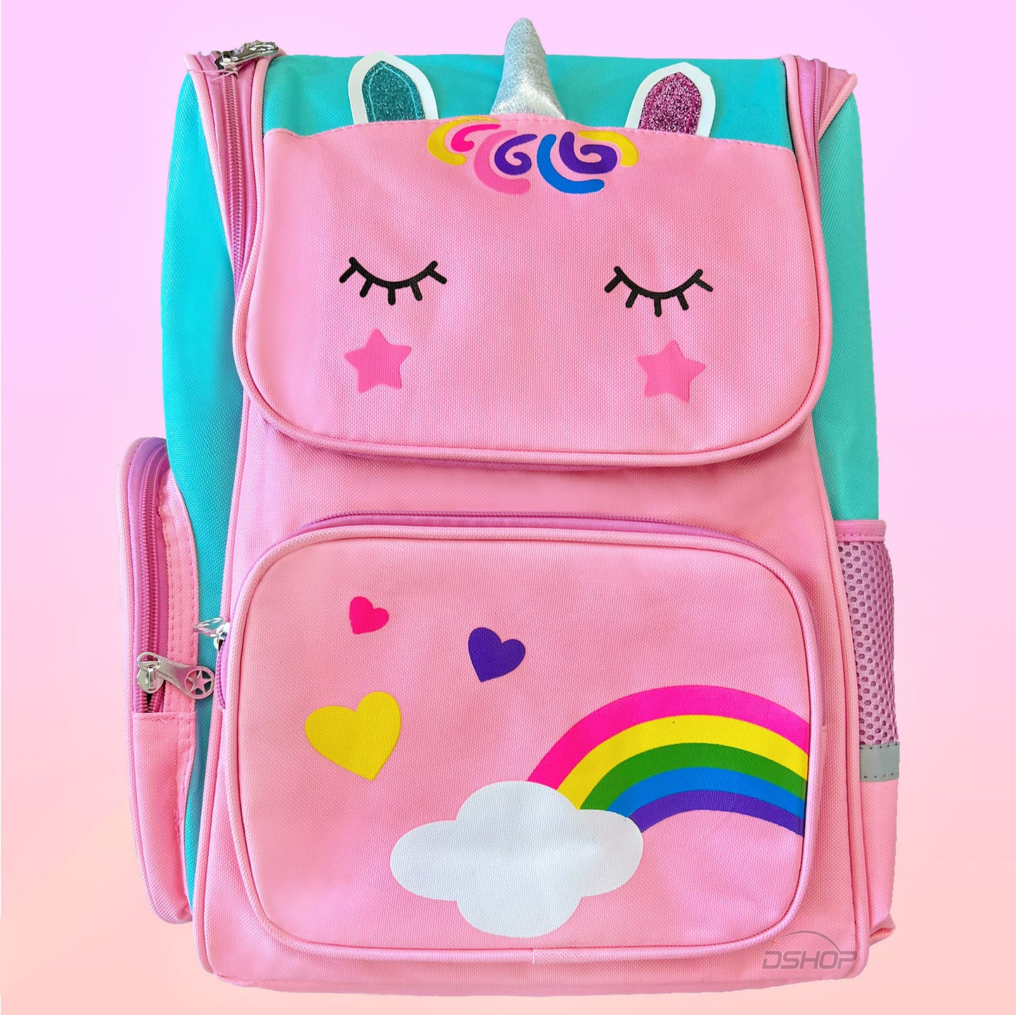 Adorable Unicorn Backpack for Girls Pink School Shoulder Bag