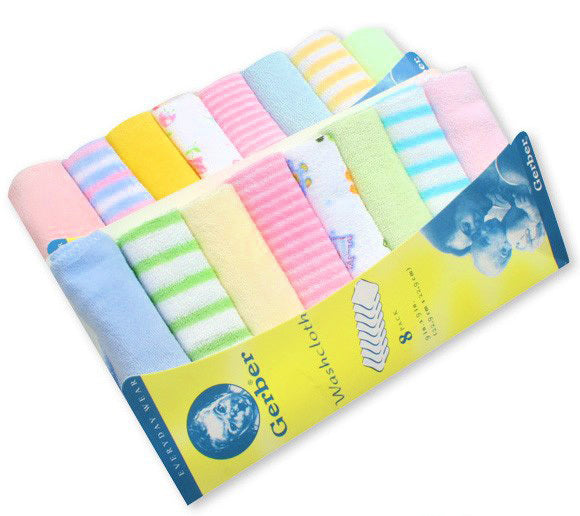 8 Pack Soft Baby Face Washers Hand Towels Gentle for Sensitive Skin