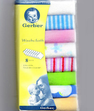 8 Pack Soft Baby Face Washers Hand Towels Gentle for Sensitive Skin