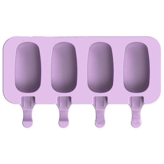 Silicone Ice Cream Popsicle Moulds 4-Piece Set for Homemade Treats