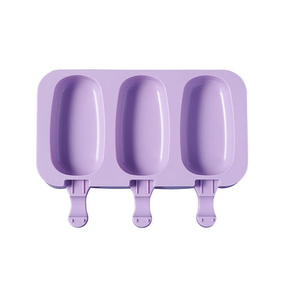 Silicone Ice Cream Popsicle 3-Piece Moulds for Homemade Treats