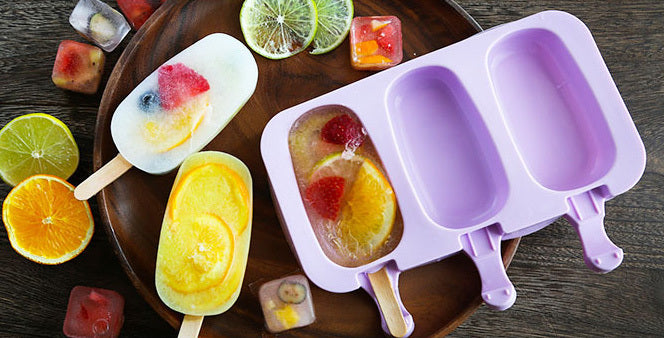 Silicone Ice Cream Popsicle 3-Piece Moulds for Homemade Treats