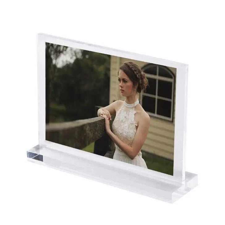 A5 Clear Acrylic Horizontal Display Sign Holder for Office and Retail