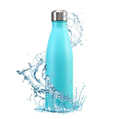 Insulated Stainless Steel Sports Water Bottle Thermal Flask Aqua