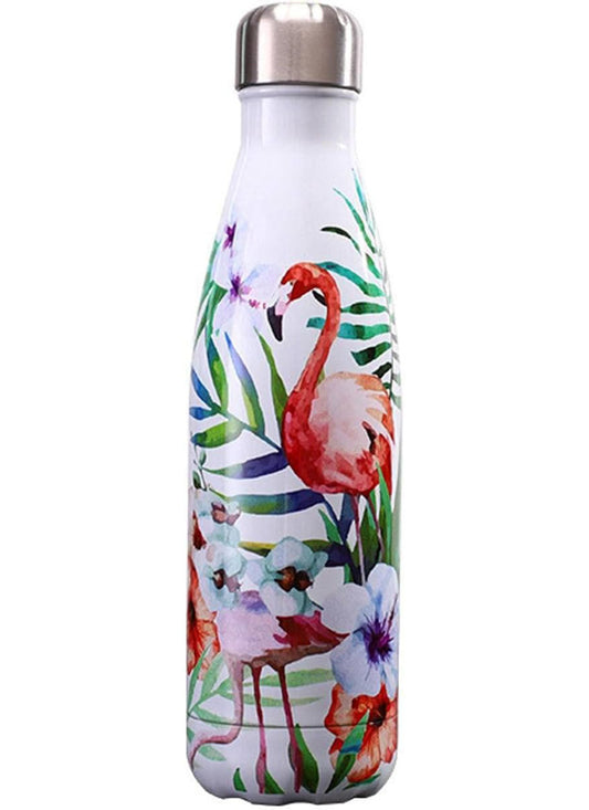 Stainless Steel Vacuum Insulated Thermal Flask Flamingo Design