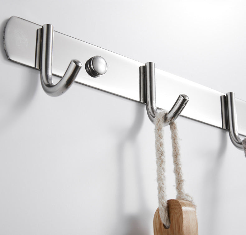 Heavy Duty Stainless Steel Hook Rail for Kitchen and Bathroom Organization