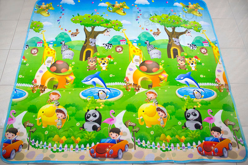 2m Double Sided Ocean Alphabet Animal Fun Play Mat for Kids and Babies