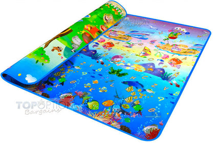 2m Double Sided Ocean Alphabet Animal Fun Play Mat for Kids and Babies