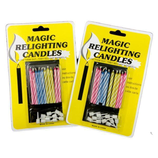 20 Pack Magic Relighting Birthday Candles Fun Party Supplies