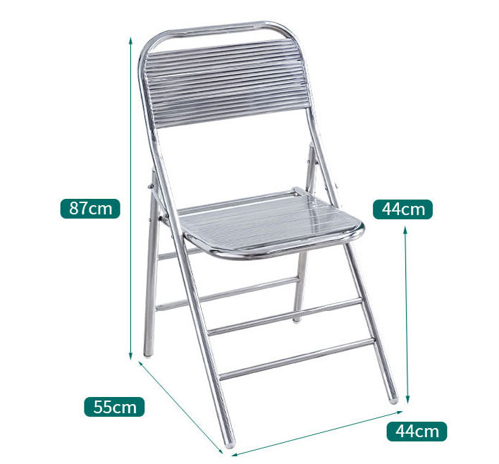 Set of 2 Premium 304 Stainless Steel Folding Chairs