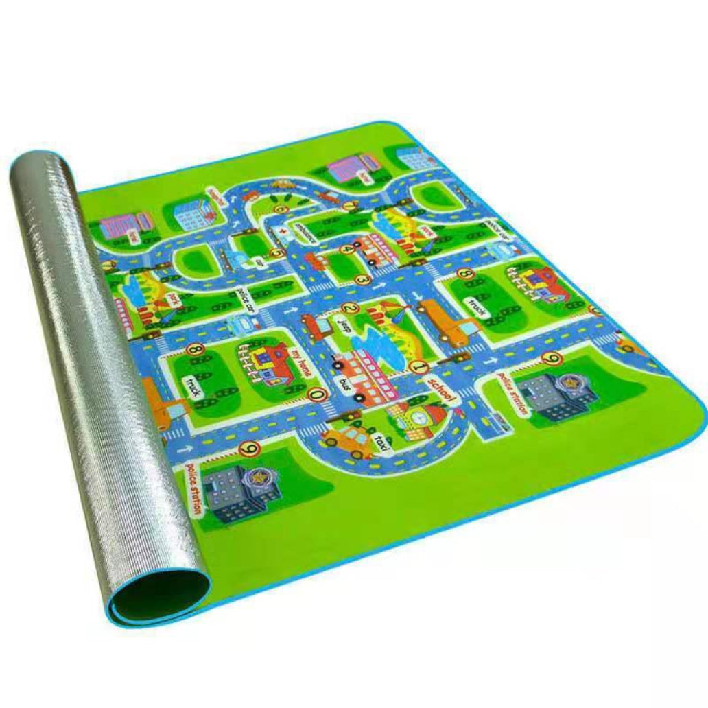 Interactive Kids Play Mat City Road Map Picnic Rug Fun