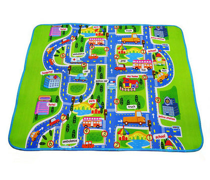 Interactive Kids Play Mat City Road Map Picnic Rug Fun