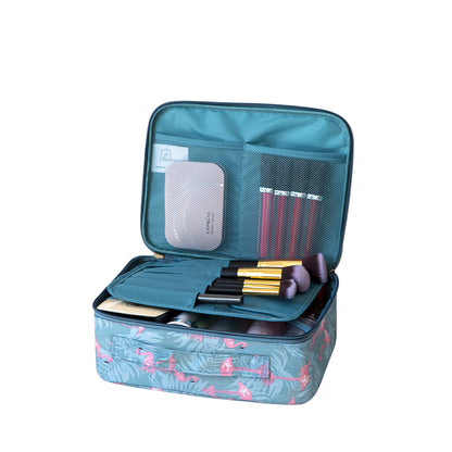 Travel Flamingo Makeup Case Cosmetic Organizer Toiletry Bag Portable