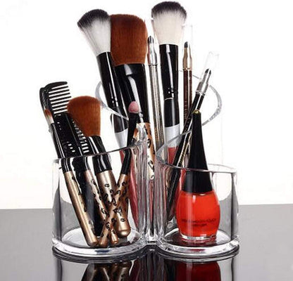 Acrylic Makeup Brush Holder Cosmetic Organizer for Vanity and Desktop