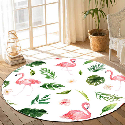 Infinity Round Tropical Luxury Plush Comfort Rug