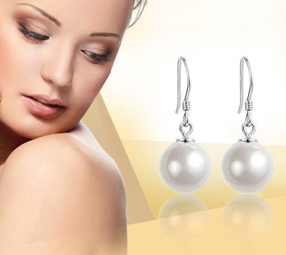 Elegant Sterling Silver Pearl Drop Earrings