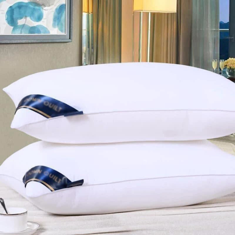 Medium Profile Standard Size Luxury Hotel Pillow for Ultimate Comfort White