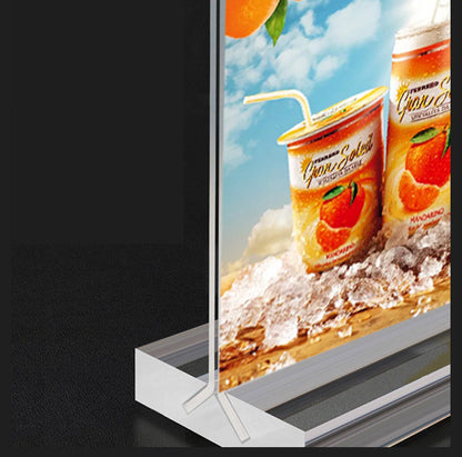 A4 Clear Acrylic Horizontal Display Sign Holder for Office and Retail