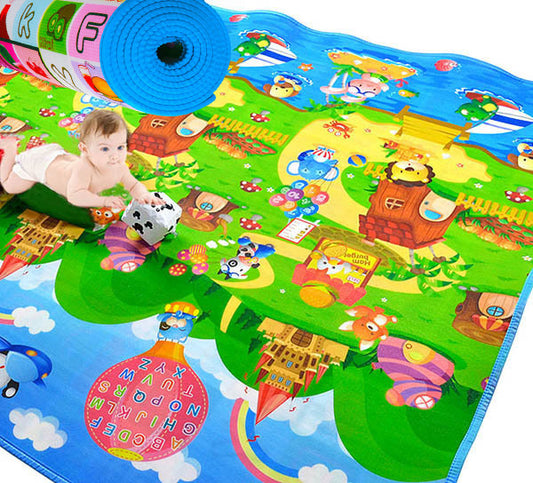 XL Double Sided 2m Extra Thick Baby Kids Play Mat Non-Toxic Reversible Design