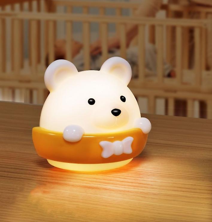 Adorable USB Rechargeable LED Bear Lamp with Remote Control