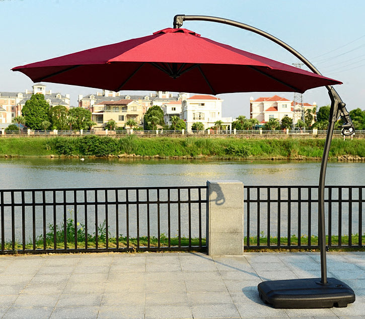 3m Heavy Duty Cantilever Outdoor Umbrella Red Maroon