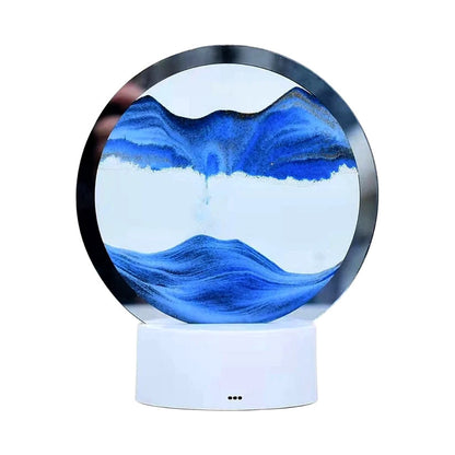 3D Moving Sand Art LED Table Lamp with Colour-changing Night Light