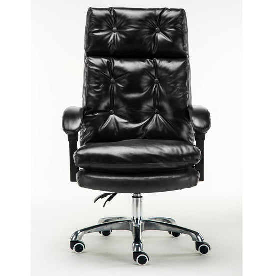 Executive Premium Plush Reclining Office Chair Black