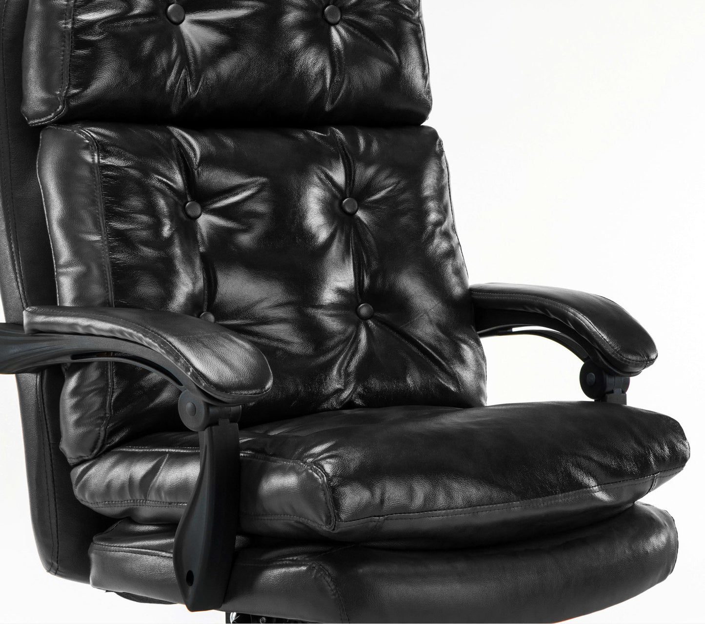 Executive Premium Plush Reclining Office Chair Black