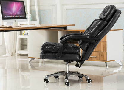 Executive Premium Plush Reclining Office Chair Black