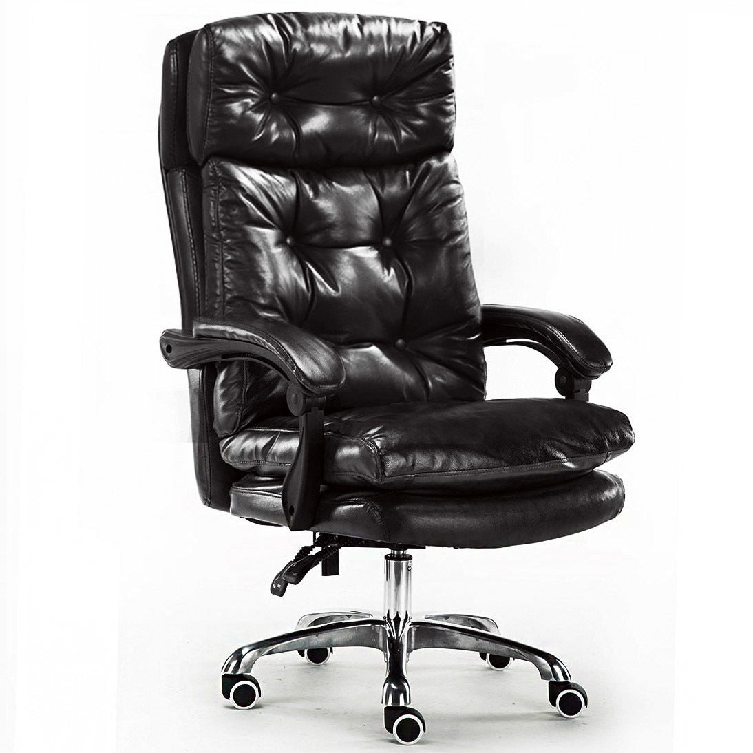 Executive Premium Plush Reclining Office Chair Black