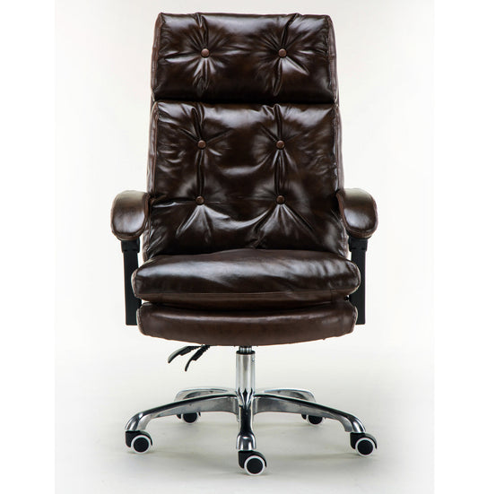 Executive Reclining Office Chair Ergonomic Comfort Dark Brown