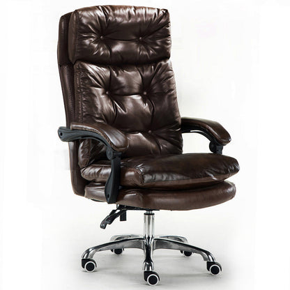 Executive Reclining Office Chair Ergonomic Comfort Dark Brown