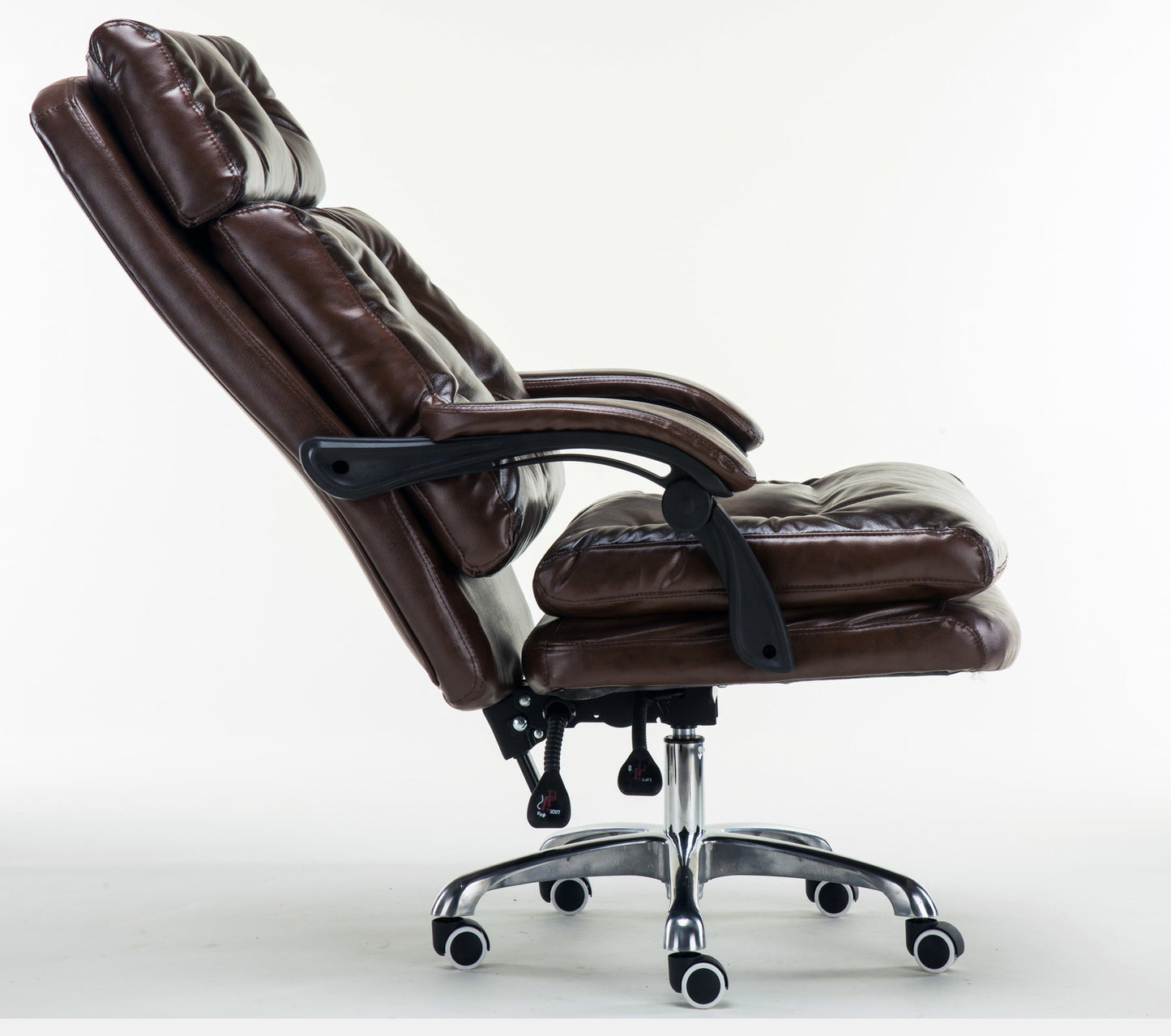 Executive Reclining Office Chair Ergonomic Comfort Dark Brown