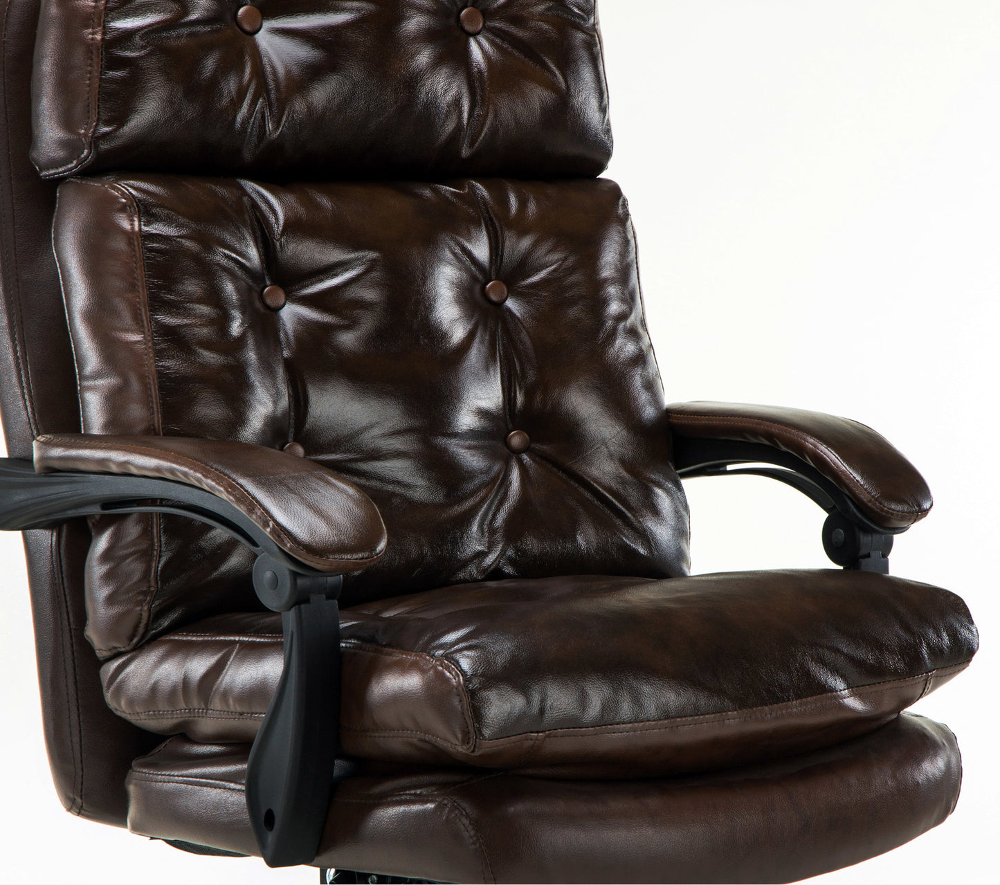 Executive Reclining Office Chair Ergonomic Comfort Dark Brown