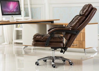 Executive Reclining Office Chair Ergonomic Comfort Dark Brown