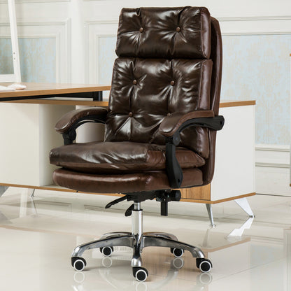 Executive Reclining Office Chair Ergonomic Comfort Dark Brown