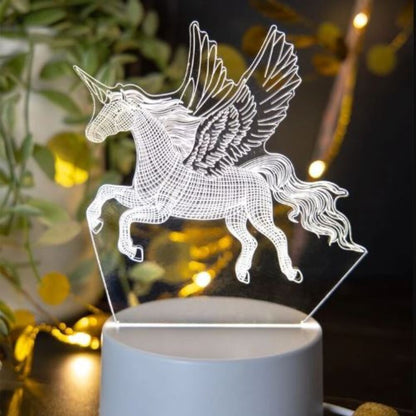 Enchanting 3D Magic Unicorn LED Night Light with Colour-Changing Feature