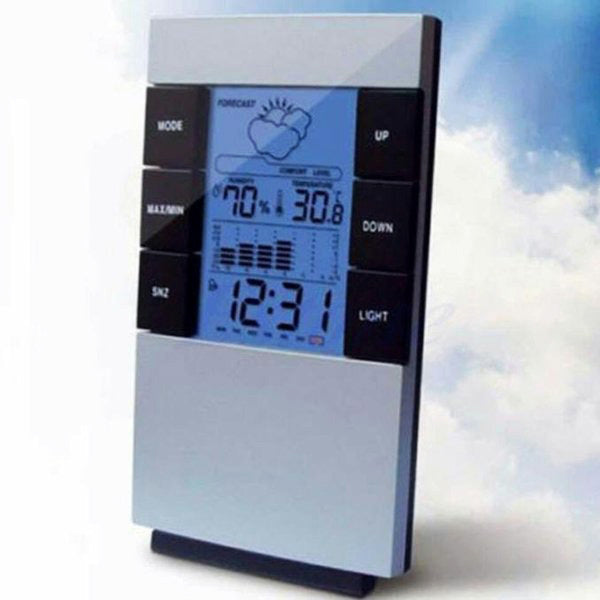 2 x Multifunction Desk Weather Station Alarm Clock with Temperature Display