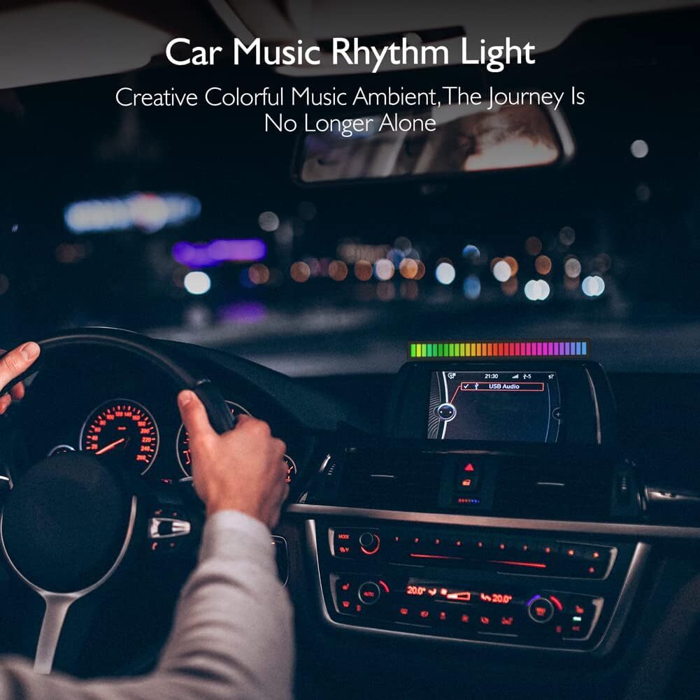 Music Rhythm Sync LED Light Bar with Sound Control and RGB Dancing Effects