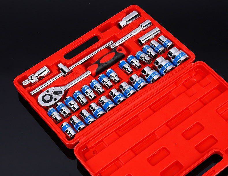 32-Piece 1/2" Drive Ratchet Socket Wrench Mechanics Tool Set