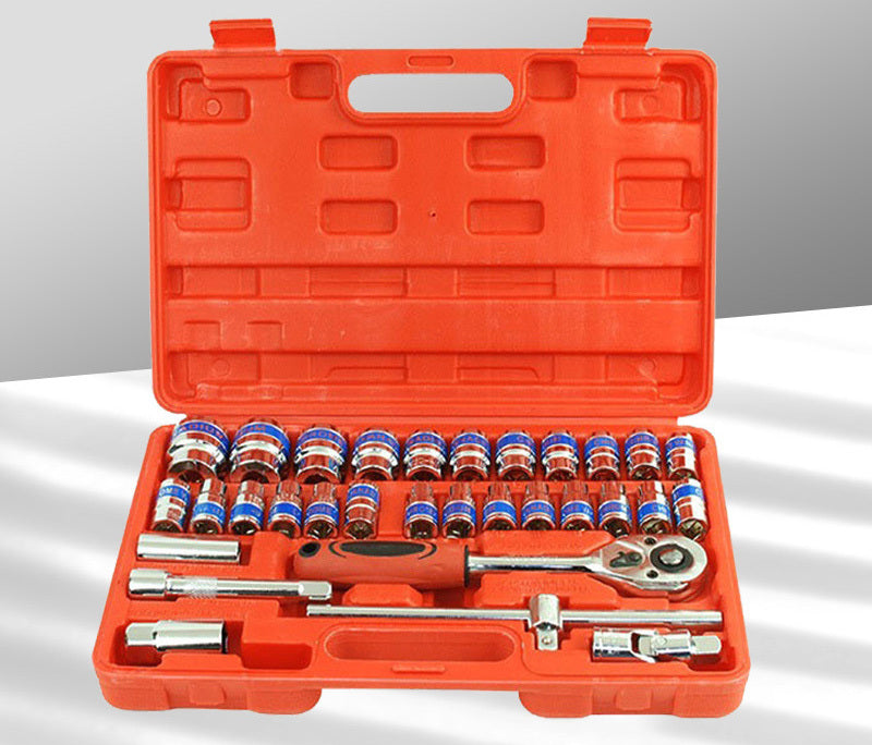 32-Piece 1/2" Drive Ratchet Socket Wrench Mechanics Tool Set