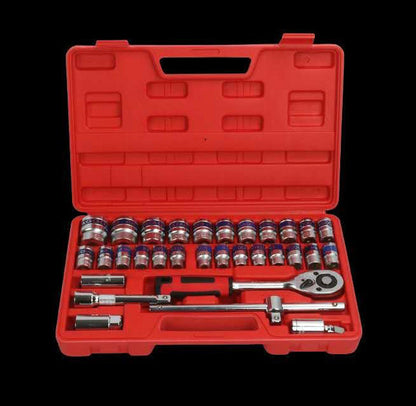 32-Piece 1/2" Drive Ratchet Socket Wrench Mechanics Tool Set