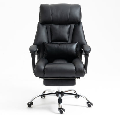 Luxury Executive Reclining Office Chair with Foot Rest Black